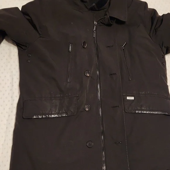 TUMI double zip & double-breasted down parka jacket sz XL